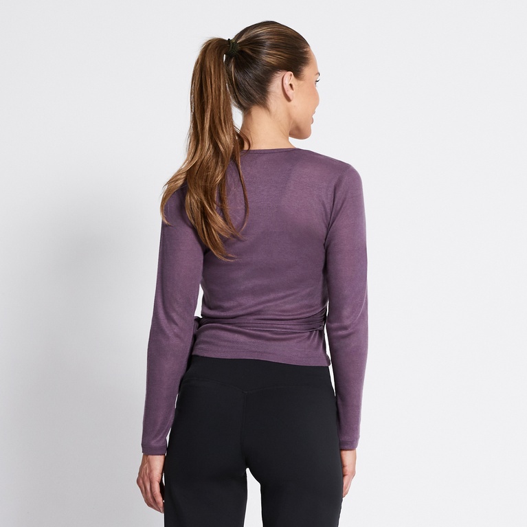 Wrap top "Pilates Top" Plum